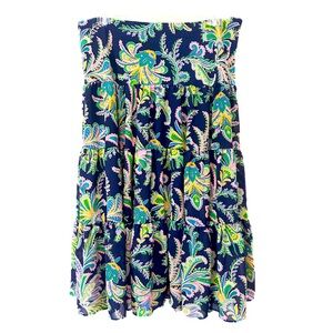 Chaps Tiered Full Midi Skirt Size M
Navy Blue Multicolor Paisley Pull
On Lined